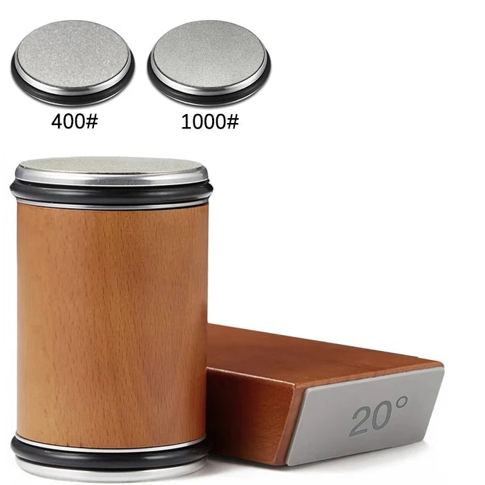 Diamant-Rollerschärfer, magnetischer Stein, bietet 15 und 20 Grad Schärfen